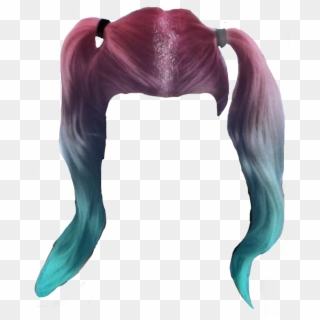 #hair #wig #weave #snatched #blue #pink #pigtails #freetoedit - Lace Wig, HD Png Download