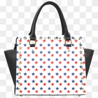 Patriotic Navy Blue Red Stars Rivet Shoulder Handbag - Handbag, HD Png Download