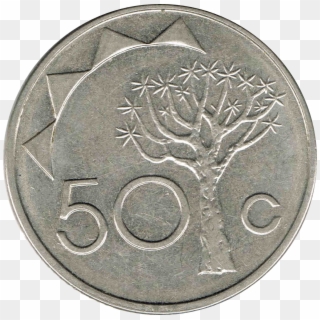 Namibia Dollar 50cent Coin2 - Coin, HD Png Download