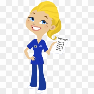 Nurse Clipart Blonde Hair - Nurse Blonde Hair Cartoon, HD Png Download