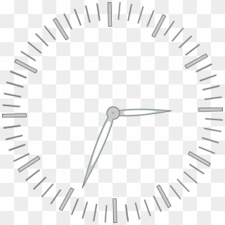 Clock Graduiation Minutes Clip Art Free Vector - Clock Clipart White Png, Transparent Png
