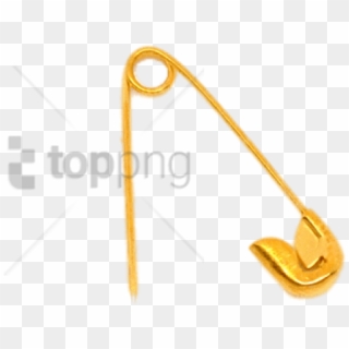 Free Png Download Gold Safety Pin Png Images Background - Fish Hook, Transparent Png