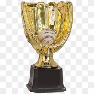Bright Gold Glove Trophy - Baseball, HD Png Download
