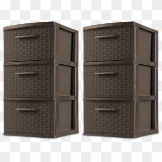 Png Freeuse Library Sterilite Weave Tower Espresso - Sterilite 3 Drawer Weave, Transparent Png