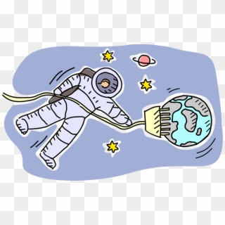 Vector Illustration Of Outer Space Astronaut Plugs, HD Png Download