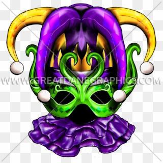 Mardi Gras Jester Mask - Mask, HD Png Download