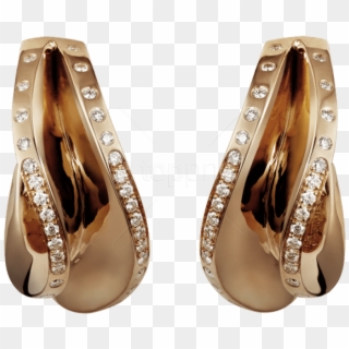 Free Png Download Golden Diamond Earrings Clipart Png - Transparent Gold Earring Png, Png Download