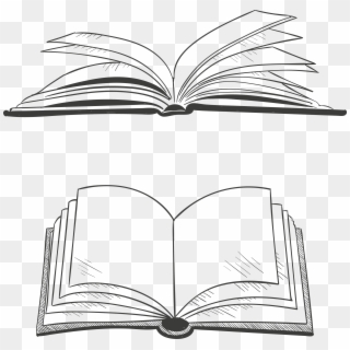 Graphics Scalable Vector Artwork Open Book Clipart - Open Books For Drawing, HD Png Download