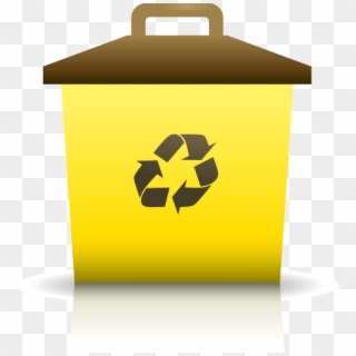 Recycling Container Clip Art At Clker Com - Yellow Recycle Bin Png, Transparent Png