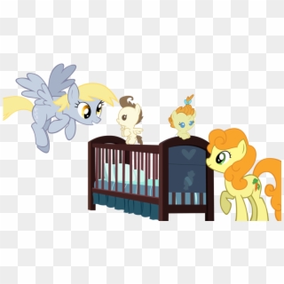 014 Derpy And Carrot Top Watch Over The Baby Cakes - Mlp Carrot Top And Derpy, HD Png Download