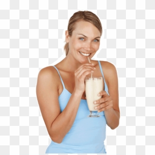 Woman Drink Png - Woman Drinking Shake Png, Transparent Png