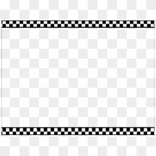 Checkered Border Cliparts - Black-and-white, HD Png Download