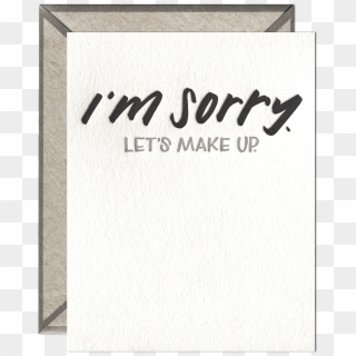 I'm Sorry Letterpress Greeting Card With Envelope - Handwritten Happy Birthday Card, HD Png Download