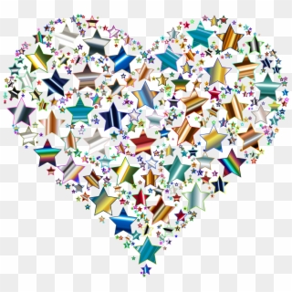 This Free Icons Png Design Of Colorful Heart Stars - Bunte Herzen Transparent Png, Png Download