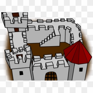 Fortress Clipart Medieval Castle Wall - Map Of Castle Clip Art, HD Png Download