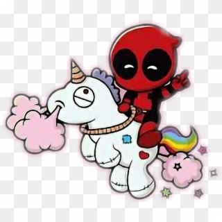 #deadpool #cute #unicorn - Cute Deadpool, HD Png Download