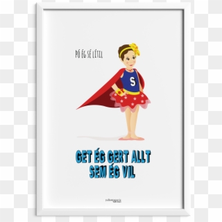 Super Girl Nursery Wall Art - Cartoon, HD Png Download