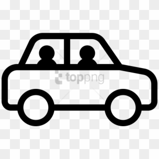 Free Png Graphic Library Stock People In Car Side View - Car Outline Transparent Background, Png Download