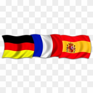 French German And Spanish Flags Best Picture Of Flag - Spain Flag, HD Png Download