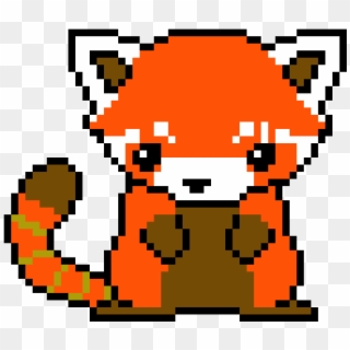 Red Panda - Pixel Art Grid Red Panda, HD Png Download