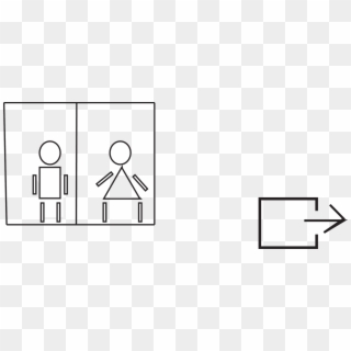 This Pictogram Is The Bathroom Sign Women And Men, HD Png Download