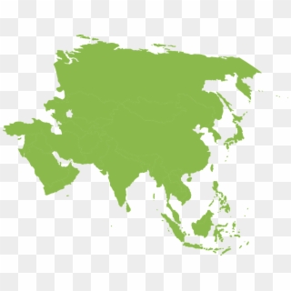 Map Asia Continent Rotated Png Image - Asia Continent Clipart, Transparent Png
