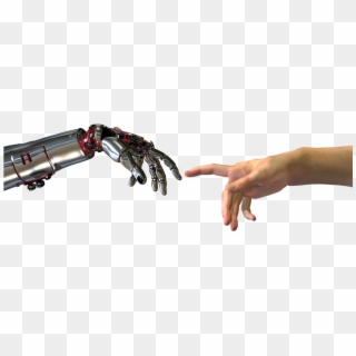Collaborative Cognitive Maps - Robot Hand Human Hand, HD Png Download