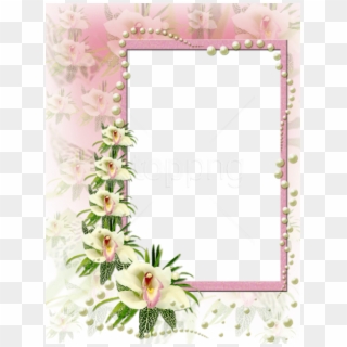 Free Png Best Stock Photos Pink And White Flowers Frame - Best Borders And Frames, Transparent Png