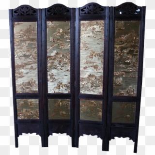 Antique Divider Screen Two Sides- River - China Cabinet, HD Png Download