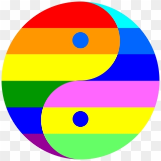 Rainbow Yin And Yang Complementary Colors Computer - Yin Yang Color Wheel, HD Png Download