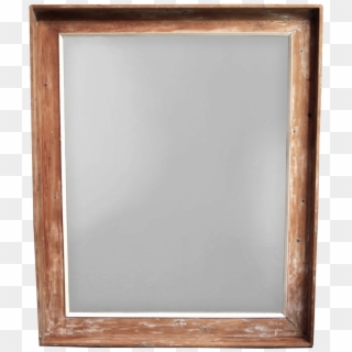 Large Pine Framed Mirror With Traces Of Old Paint - Picture Frame, HD Png Download