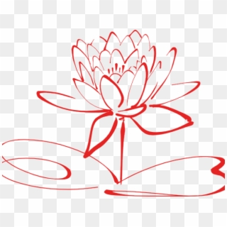 Red Flower Clipart Flower Line - Logo Pink Lotus Flower, HD Png Download