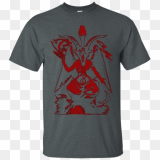 Red Baphomet Black Magic Satanic Devil Apparel , Png - Car Art On T Shirt, Transparent Png