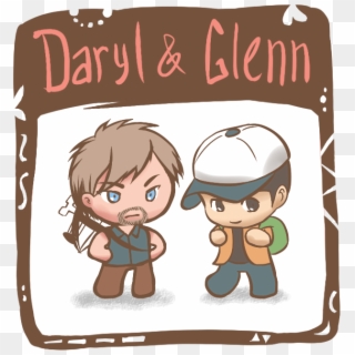 The Walking Dead Clipart Daryl Dixon - Glenn Rhee Chibi, HD Png Download