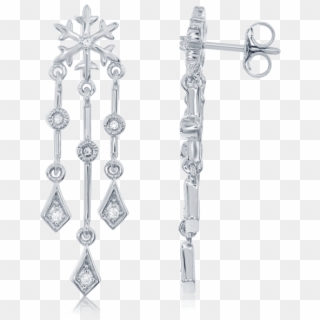 Elsa Frozen Snowflake Chandelier Diamond Earrings In - Body Jewelry, HD Png Download