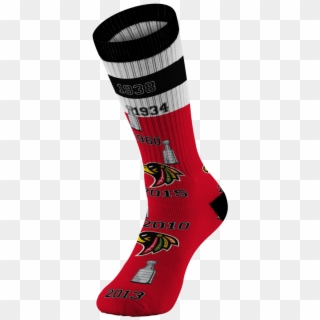 Chicago Black Hawks Stanley Cup Nhl Printed Socks - Sock, HD Png Download