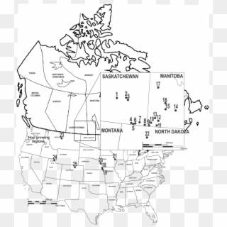 Clip Free Download Growing Regions And Localities Of - Map Of Canada To Label, HD Png Download