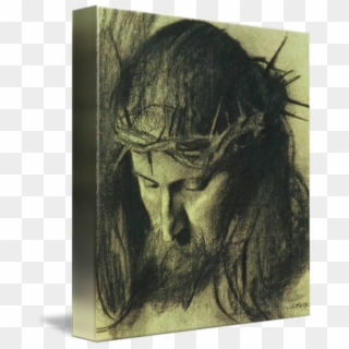 Clip Freeuse Download Head Of Christ C Charcoal And - Franz Von Stuck Head Of Christ, HD Png Download