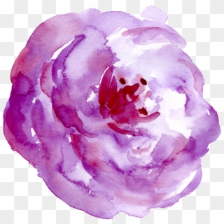 This Graphics Is Cloud Purple Flower Cartoon Transparent - Watercolor Paint, HD Png Download