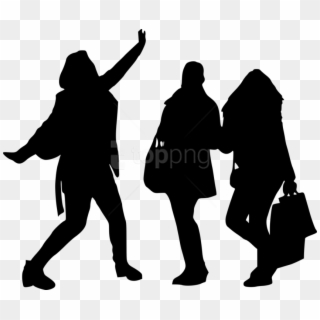 Free Png Girl Group Hoto Posing Silhouette Png - Group People Png Silhouette, Transparent Png