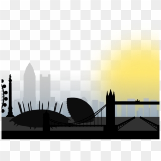 London Clipart Silhouette - Transparent London Silhouette Skyline, HD Png Download