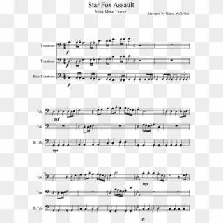 Star Fox Assault Sheet Music Composed By Arranged By - Mariage D Amour Violin Sheet, HD Png Download