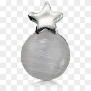 Round And Little Star Silver - Silver, HD Png Download