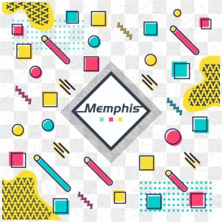Graphic Memphis Art Wrapping Paper Available Vector - Graphic Design, HD Png Download