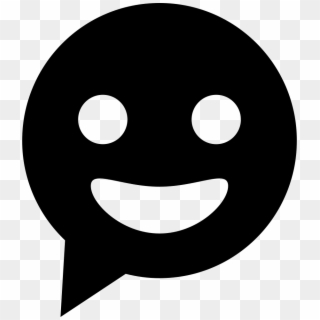 Chat Smiling Circular Speech Bubble Comments - Icon, HD Png Download