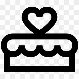 Wedding Cake Clipart Icon - Heart, HD Png Download