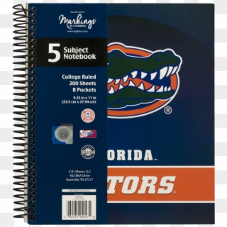 Markings Ncaa 5 Subject College Ruled Notebook Florida - Florida Gators Phone, HD Png Download