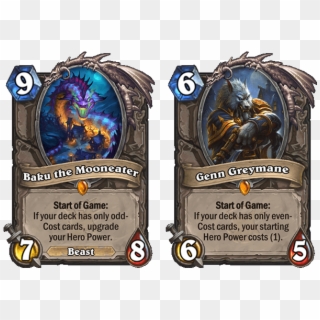 Baku The Mooneater, Genn Greymane - Hearthstone Hall Of Fame 2019, HD Png Download