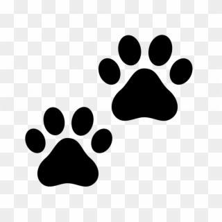 Best Paw Print Outline Pictures - Cat Paw Black And White, HD Png Download