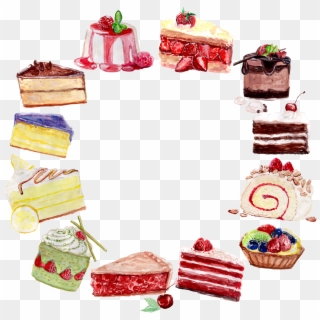 Birthday Cake Watercolor Painting Wedding Cake Clip - Dessert Auction Donations, HD Png Download